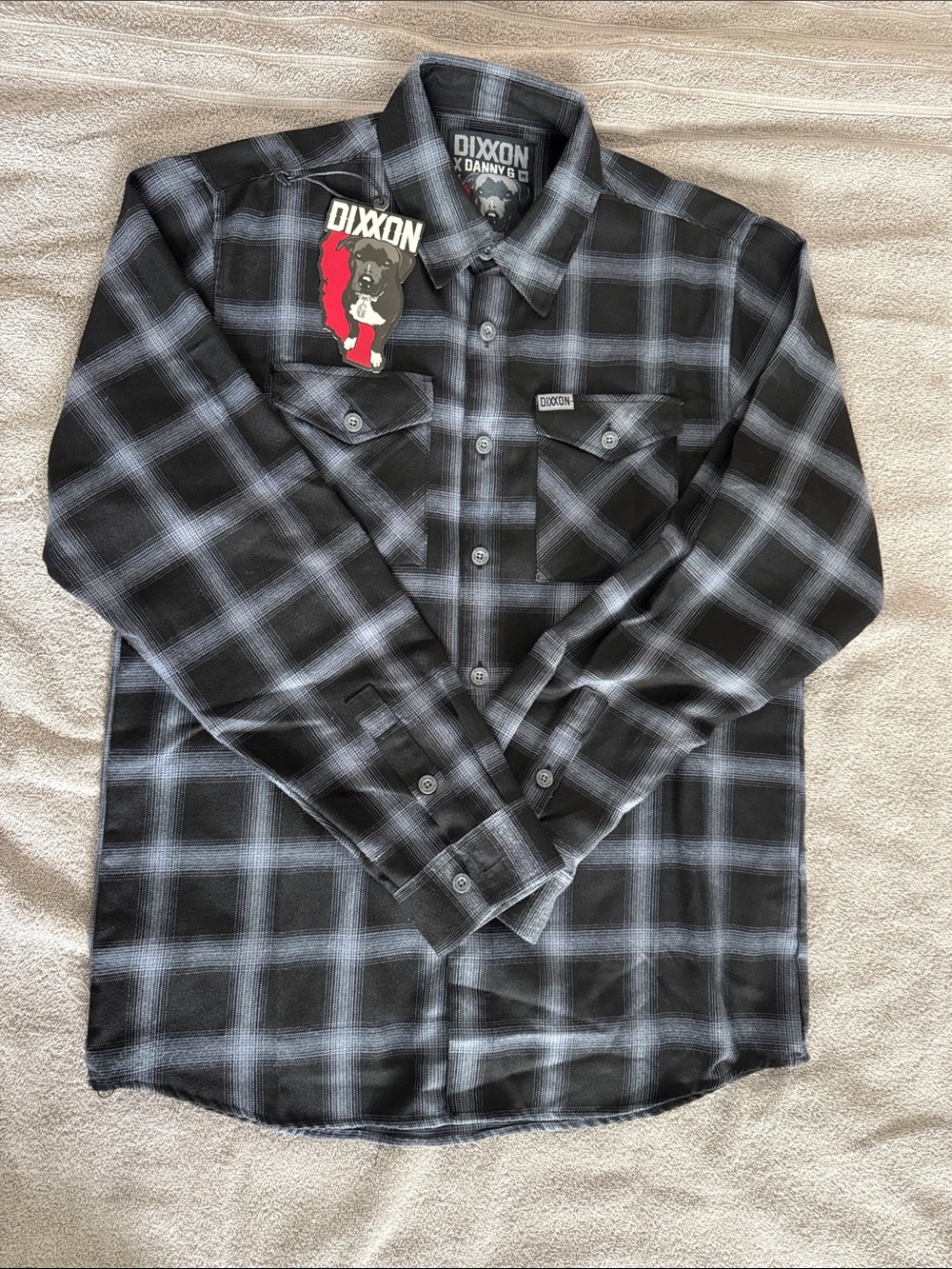 DIXXON Men’s Black & Grey Flannel Shirt- “The Mission”